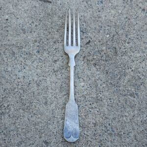Antique Anchor Rogers AA Alaska Silverplate Dinner Fork Monogram Flatware 1890